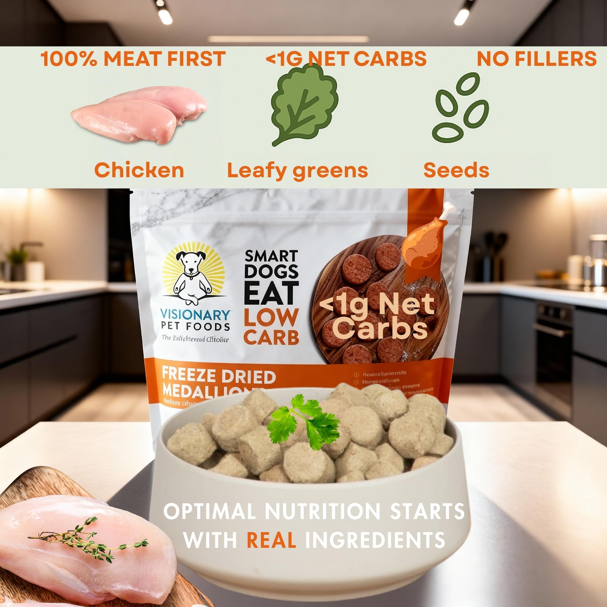 Freeze Dried Chicken Dog Food - High-Protein, Grain-Free