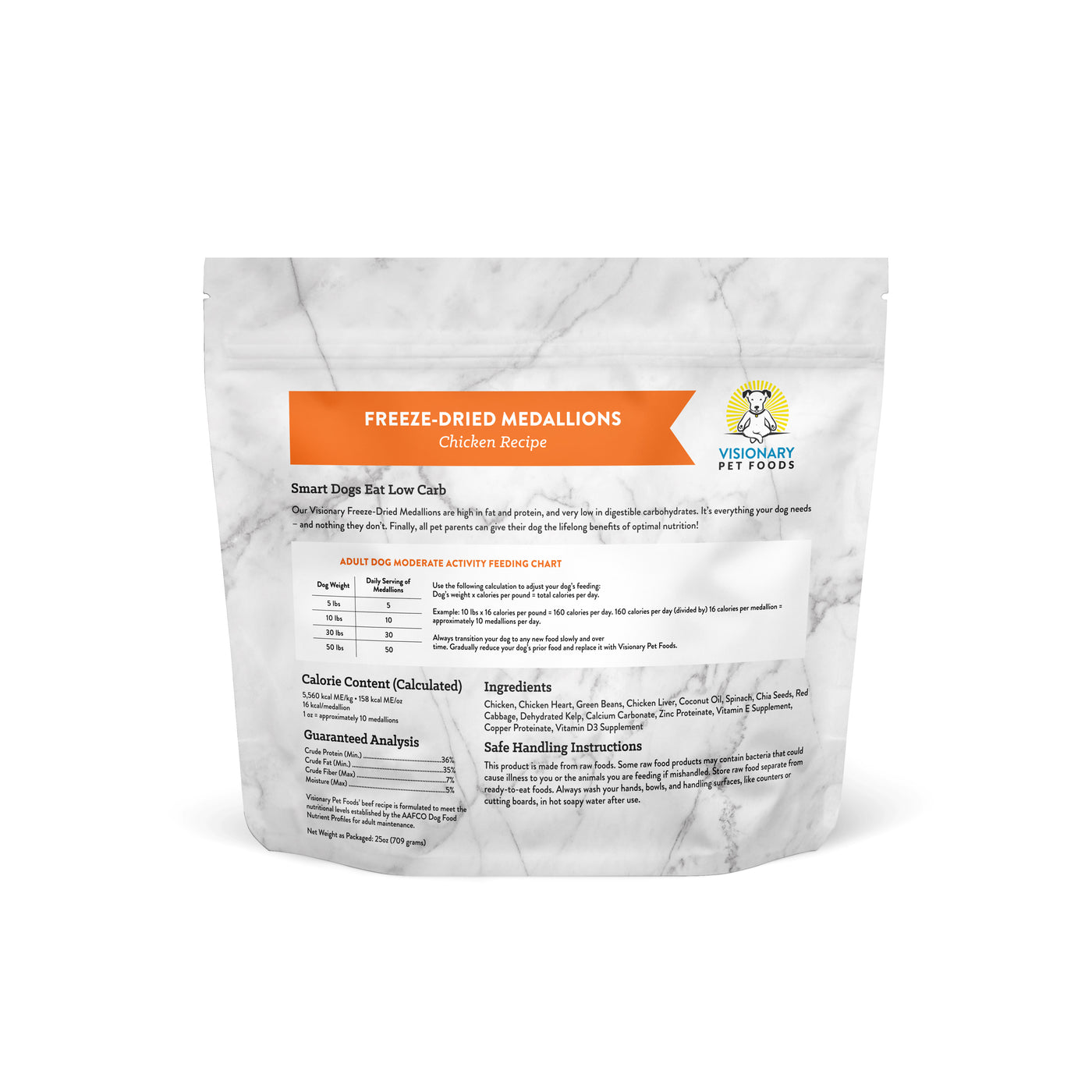 Freeze-Dried Chicken Dog Food – High-Protein, Grain-Free Keto Recipe | 25oz Bag