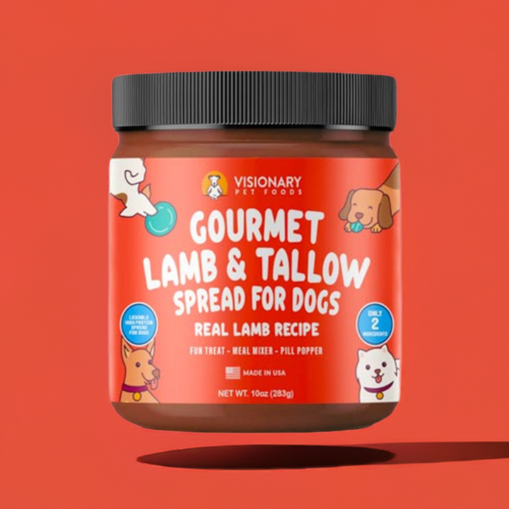 Visionary Pet Foods - Lamb Meat Spread for Dogs | Healthier Choice to Peanut Butter | 10oz Jar 10.00% Off Auto renew - Visionary Pet