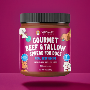 Visionary Pet Foods - Beef Meat Spread for Dogs | Healthier Choice to Peanut Butter | 10oz Jar | 10.00% Off Auto renew - Visionary Pet