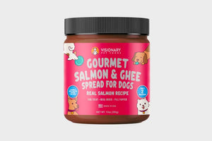 Visionary Pet Foods - Salmon Meat Spread for Dogs | Healthier Choice to Peanut Butter | 10oz Jar - Visionary Pet
