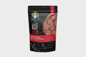 Keto Dog Food - Low Carb - Freeze Dried - Beef Recipe - 3.5oz - Visionary Pet