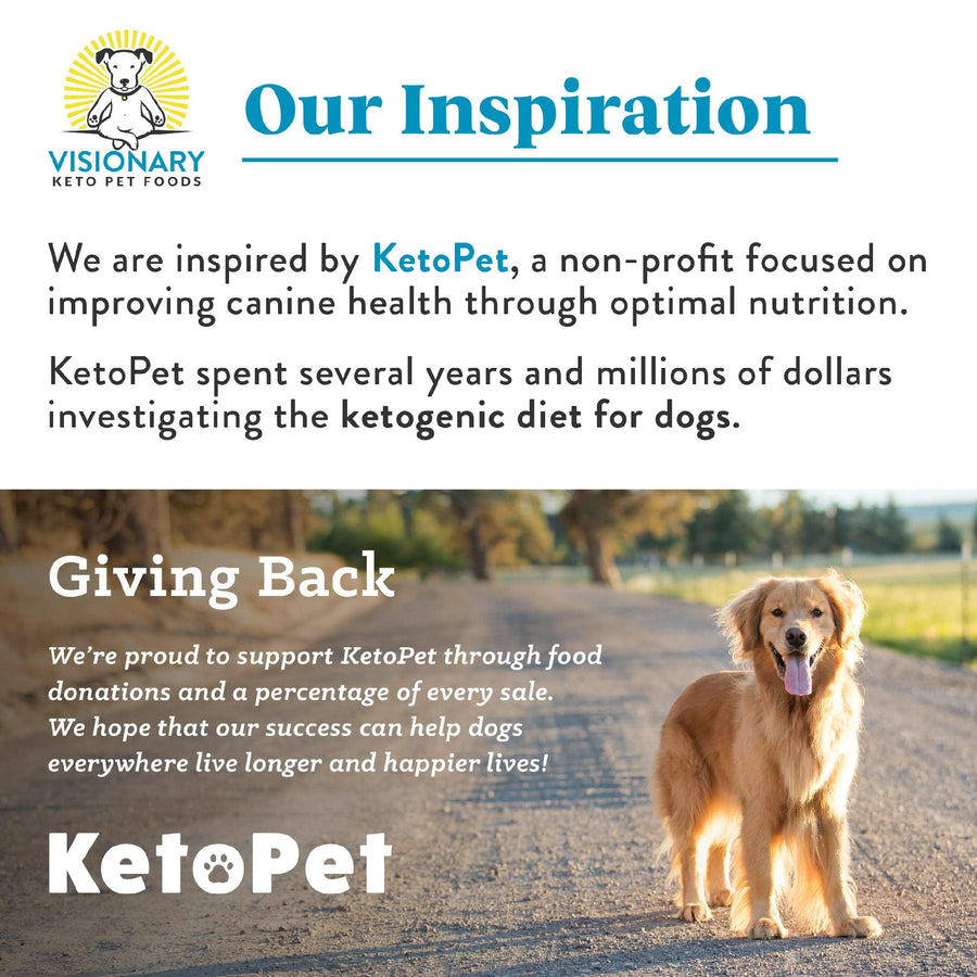 Keto Dog Food - Low Carb - Freeze Dried - Chicken Recipe - 25oz - Visionary Pet